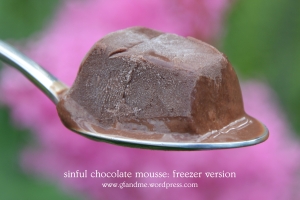 sinful chocolate mousse cake: freezer version