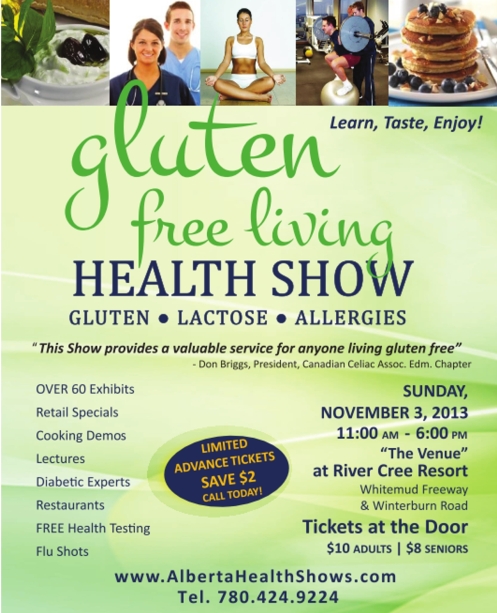 gluten free living health show in Edmonton