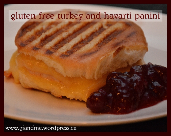 gluten free turkey and havarti panini